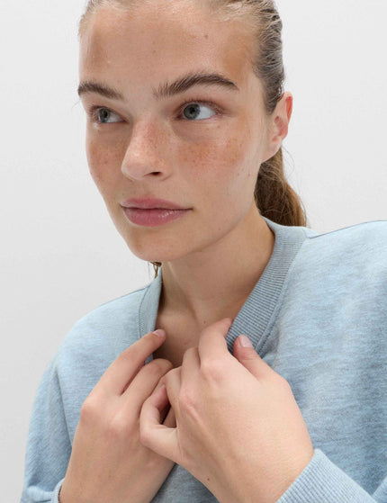 Goodmove Cotton Rich Oversized Sweatshirt - Powder Blueimages3- The Sports Edit