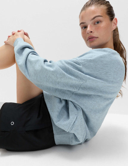 Goodmove Cotton Rich Oversized Sweatshirt - Powder Blueimages5- The Sports Edit