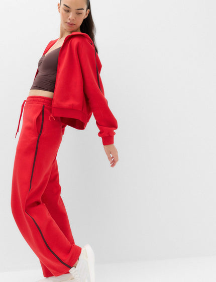 Goodmove Cotton Rich Side Stripe Barrel Leg Joggers - Poppyimages4- The Sports Edit