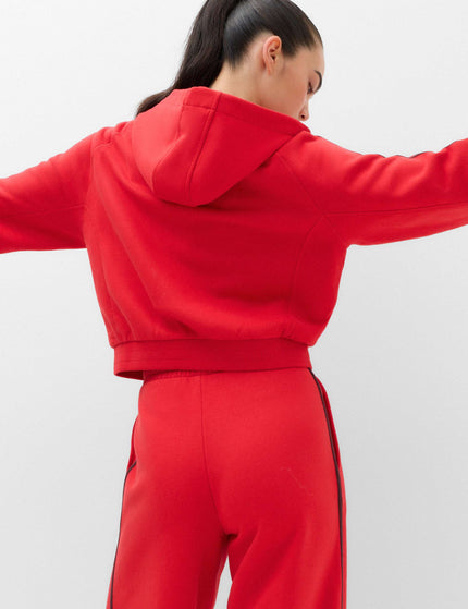 Goodmove Cotton Rich Side Stripe Zip Up Hoodie - Poppyimages2- The Sports Edit