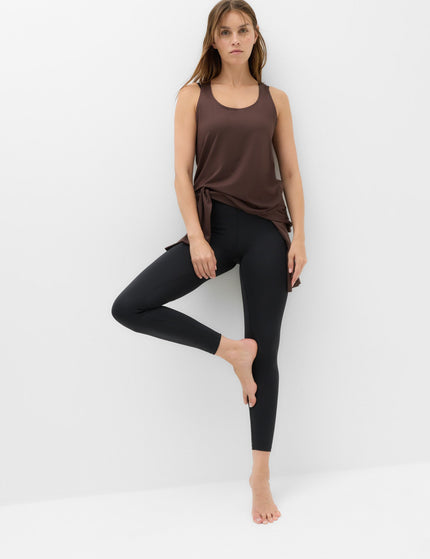 Goodmove Go Balance Scoop Neck Relaxed Vest Top - Dark Chocolateimages5- The Sports Edit