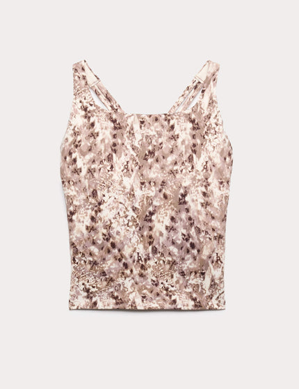 Goodmove Go Balance Strappy Back Crop Vest Top - Cream Miximages8- The Sports Edit