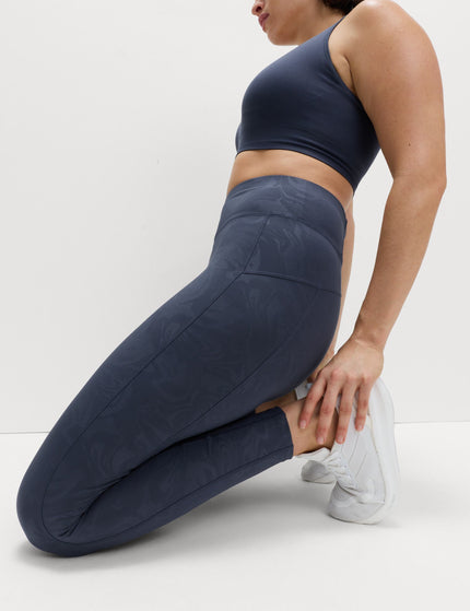 Goodmove Go Move Cool Comfort Embossed High Waisted Gym Leggings - Nightshadeimages2- The Sports Edit