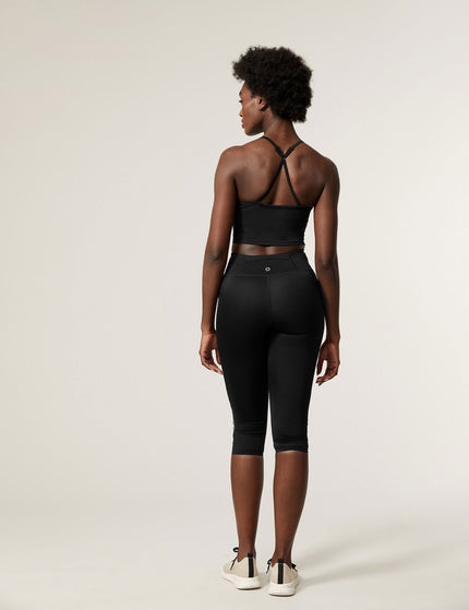 Goodmove Go Train High Waisted Cropped Gym Leggings - Blackimages2- The Sports Edit