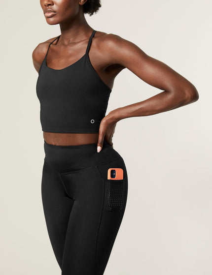 Goodmove Go Train High Waisted Cropped Gym Leggings - Blackimages4- The Sports Edit