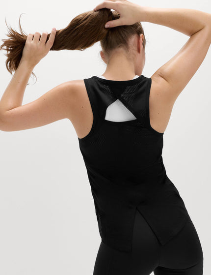 Goodmove Lightweight Textured Relaxed Vest Top - Blackimages2- The Sports Edit