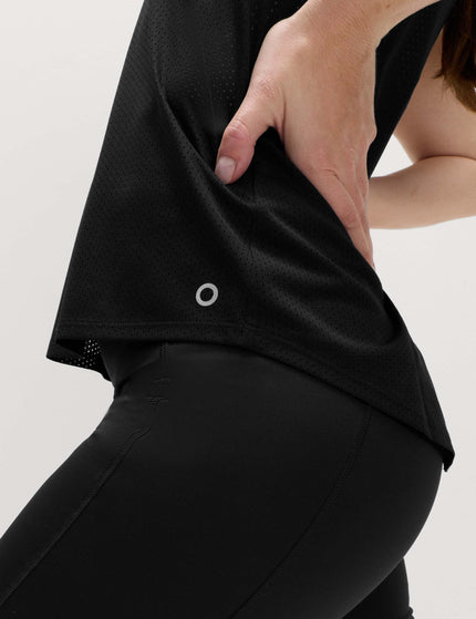 Goodmove Lightweight Textured Relaxed Vest Top - Blackimages3- The Sports Edit