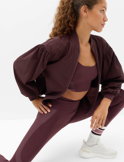 Goodmove Woven Stormwear Bomber Jacket with Stretch - Mulberryimages1- The Sports Edit