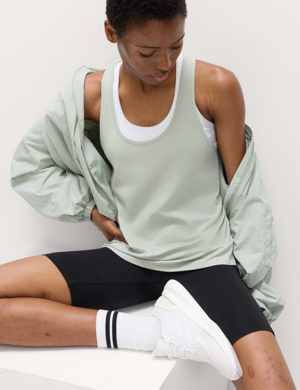 Goodmove Modal Blend Pleat Back Relaxed Vest Top - Soft Greenimages5- The Sports Edit