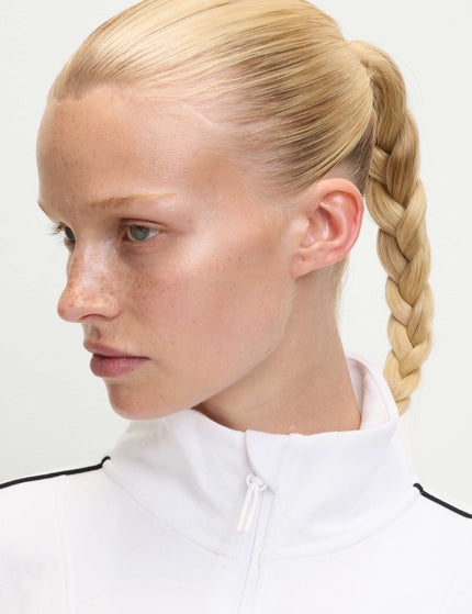 Goodmove Modal Rich Funnel Neck Half Zip Top - Whiteimages3- The Sports Edit