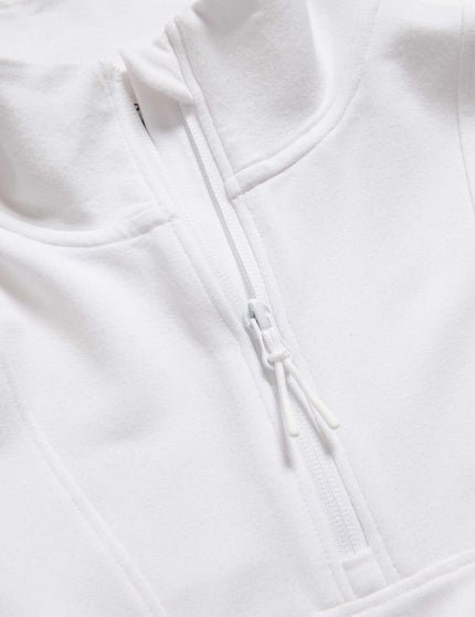 Goodmove Modal Rich Funnel Neck Half Zip Top - Whiteimages5- The Sports Edit