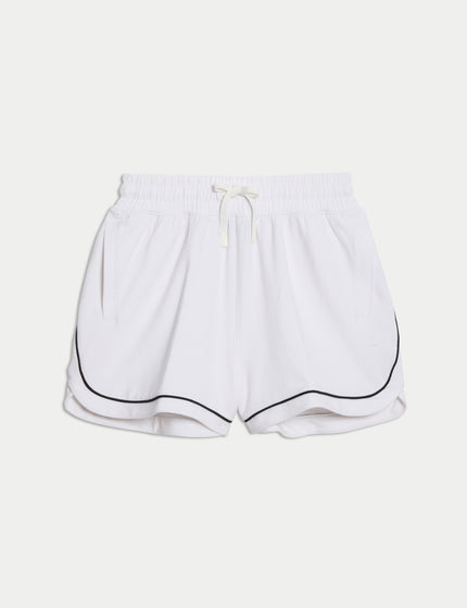 Goodmove Modal Rich High Waisted Shorts - Whiteimages6- The Sports Edit