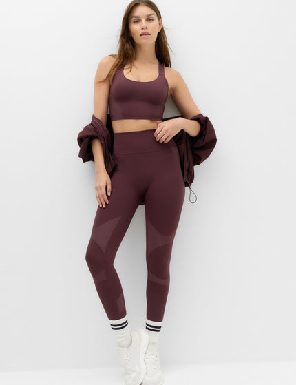 Goodmove Shimmer Scoop Neck Racer Back Bra Vest - Mulberryimages6- The Sports Edit