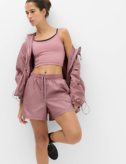 Goodmove Shimmer Double Layer Running Shorts - Tea Roseimages5- The Sports Edit