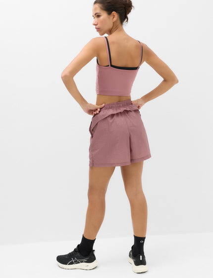 Goodmove Shimmer Double Layer Running Shorts - Tea Roseimages6- The Sports Edit