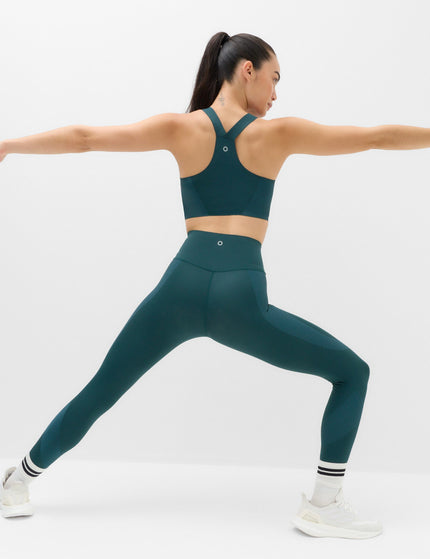 Goodmove Shimmer Scoop Neck Racer Back Bra Vest - Dark Evergreenimages4- The Sports Edit