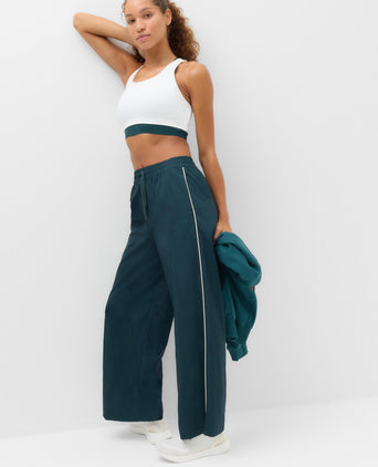Side Stripe Stormwear High Waisted Track Pant - Dark Evergreen