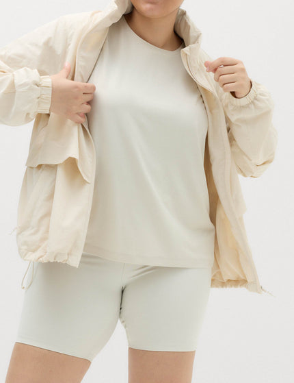 Goodmove Stormwear Funnel Neck Rain Jacket - Ecruimages1- The Sports Edit