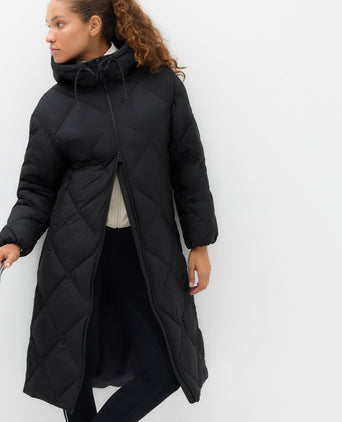 Stormwear Hooded Longline Puffer Coat - Carbon