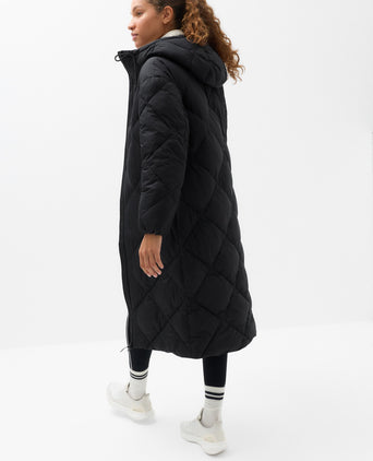 Stormwear Hooded Longline Puffer Coat - Carbon