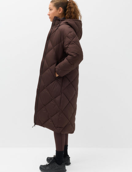Goodmove Stormwear Hooded Longline Puffer Coat - Dark Chocolateimages5- The Sports Edit