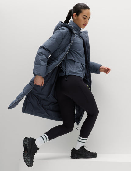 Goodmove Stormwear Hooded Longline Puffer Jacket - Nightshadeimages6- The Sports Edit