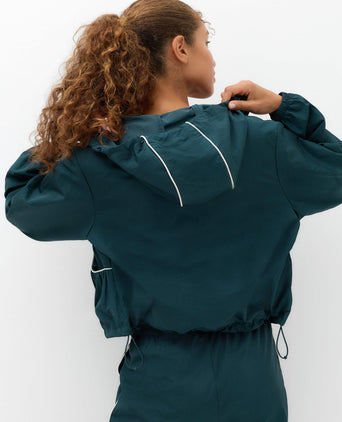 Stormwear Lightweight Metallic Hooded Jacket - Dark Evergreen