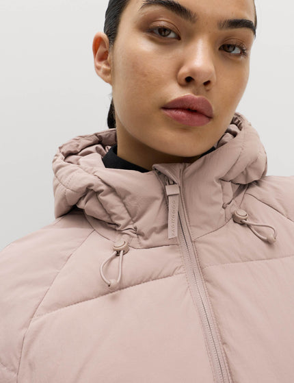 Goodmove Stormwear Quilted Hooded Puffer Jacket - Mushroomimages3- The Sports Edit