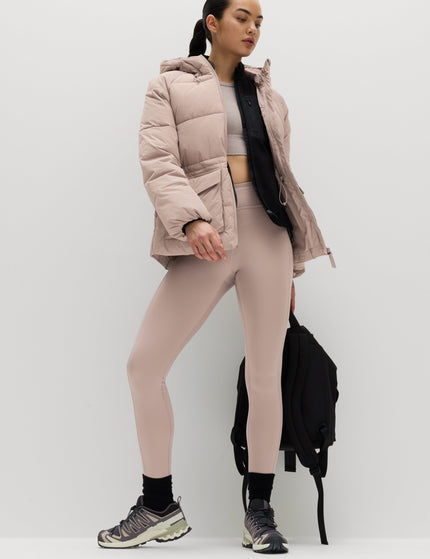 Goodmove Stormwear Quilted Hooded Puffer Jacket - Mushroomimages6- The Sports Edit