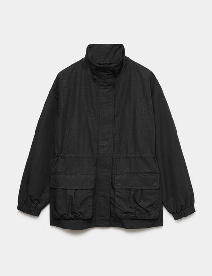 Goodmove Stormwear Textured Funnel Neck Utility Jacket - Blackimages7- The Sports Edit