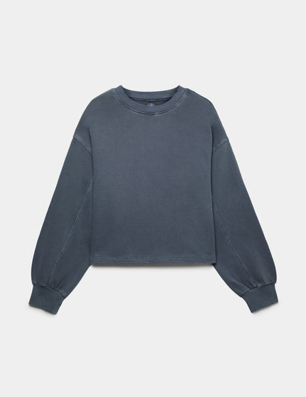Goodmove Cotton Rich Garment Dye Boxy Sweatshirt - Nightshadeimages7- The Sports Edit