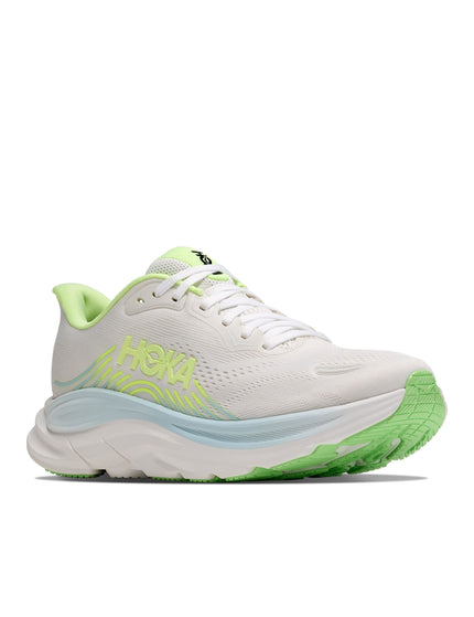 HOKA Clifton 11 Wide - Frost/Neon Yuzuimages2- The Sports Edit