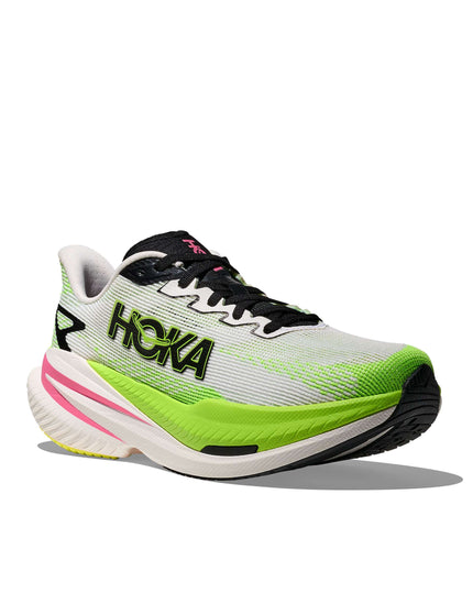 HOKA Mach X 3 - White/Neon Limeimages2- The Sports Edit