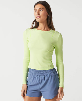 Faro Long Sleeve Tech Tee - Iced Lime