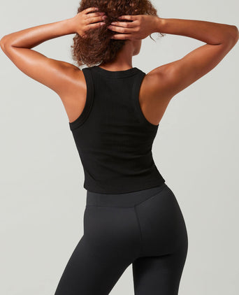 Harmony Ribbed Tank - Black