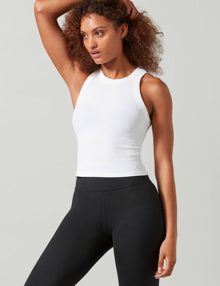 Lilybod Harmony Ribbed Tank - Whiteimages3- The Sports Edit