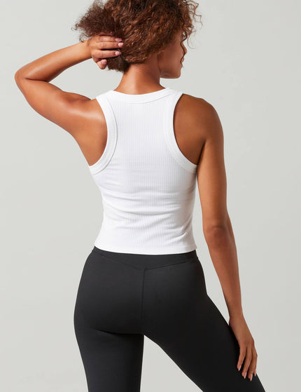 Lilybod Harmony Ribbed Tank - Whiteimages2- The Sports Edit