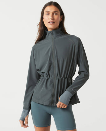 Helena Running Jacket - Steel Teal