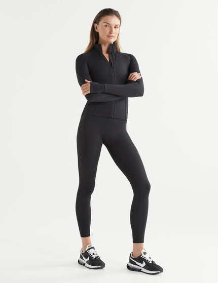 Lilybod Zuri Contoured Zip Thru Top - Blackimages7- The Sports Edit