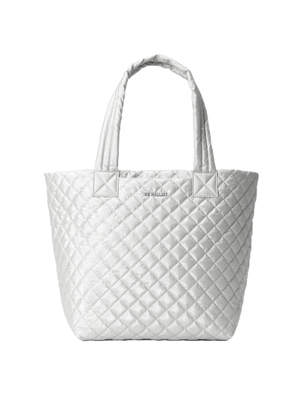 MZ Wallace Medium Metro Tote Deluxe - Oyster Metallicimages1- The Sports Edit