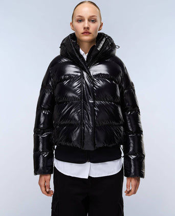Glane Mirror Puffer Jacket - Black