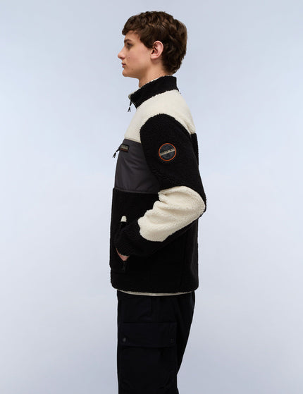 Napapijri Yupik Full-Zip Fleece - Black/Whiteimages3- The Sports Edit