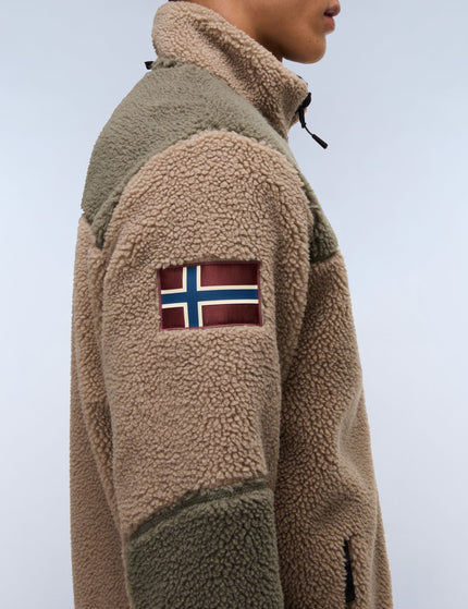 Napapijri Yupik Full-Zip Fleece - Khakiimages4- The Sports Edit