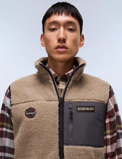 Napapijri Yupik Fleece Vest - Khakiimages4- The Sports Edit