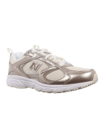 408 Shoes - Linen/Light Gold Metallic