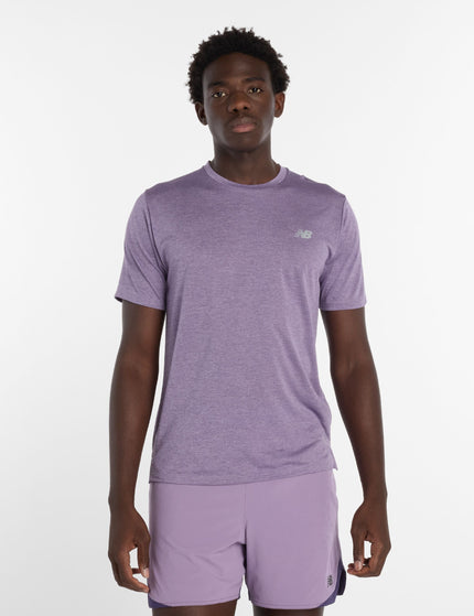 New Balance Athletics T-Shirt - Candied Violet Heather / Slate Greyimages1- The Sports Edit