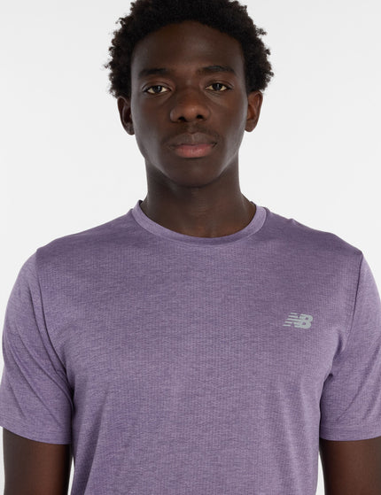 New Balance Athletics T-Shirt - Candied Violet Heather / Slate Greyimages3- The Sports Edit