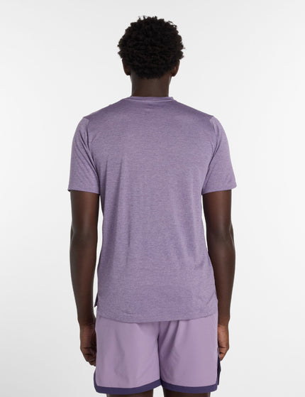 New Balance Athletics T-Shirt - Candied Violet Heather / Slate Greyimages2- The Sports Edit
