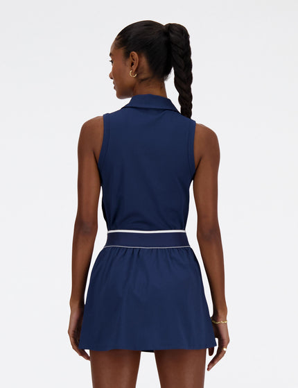 New Balance Collared Tournament Tank - NB Navyimages3- The Sports Edit