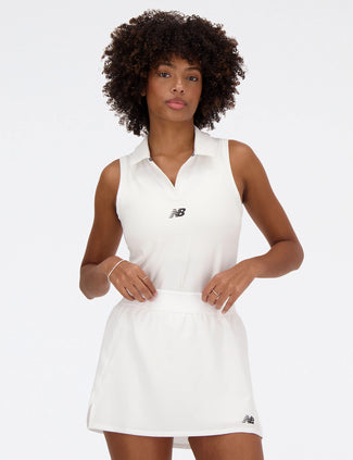 Collared Tournament Tank - White
